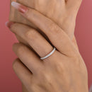 Stylishwe 0.3カラット ホワイトゴールド ラウンドカット エタニティリング