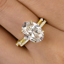 Stylishwe  4.0カラット  イエローゴールド オーバルカット 指輪セット