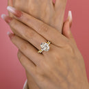 Stylishwe  4.0カラット  イエローゴールド オーバルカット 指輪セット