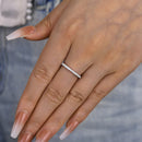 Stylishwe 0.3カラット ホワイトゴールド ラウンドカット エタニティリング