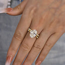 Stylishwe  4.0カラット  イエローゴールド オーバルカット 指輪セット