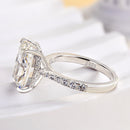 Stylishwe  6.5カラット エレガントホワイトゴールド クッションカット 婚約指輪