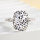 Stylishwe  2.3カラット スパークル ホワイトゴールド オーバルカット 婚約指輪