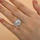 Stylishwe  2.8カラット クラウンデザイン ラウンドカット  指輪セット