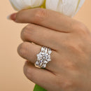 Stylishwe  2.8カラット クラウンデザイン ラウンドカット  指輪セット