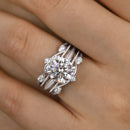 Stylishwe  2.8カラット クラウンデザイン ラウンドカット  指輪セット