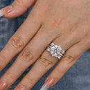 Stylishwe  2.8カラット クラウンデザイン ラウンドカット  指輪セット