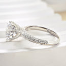 Stylishwe  2.5カラット ホワイトゴールド ラウンドカット 婚約指輪