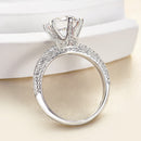 Stylishwe  2.5カラット ホワイトゴールド ラウンドカット 婚約指輪