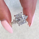 Stylishwe 1.5 Carat White Gold Pear Cut Diamond Clear Engagement Ring 