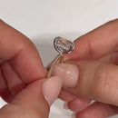 Stylishwe  2.5カラット イエローゴールド クッションカット 婚約指輪