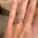 Stylishwe  2.5カラット イエローゴールド クッションカット 婚約指輪