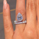 Stylishwe  2.5カラット ペアカット ホワイトゴールド 婚約指輪