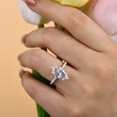 Stylishwe  2.5カラットホワイトゴールド マーキスカット 婚約指輪