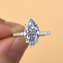 Stylishwe  2.5カラットホワイトゴールド マーキスカット 婚約指輪