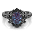 Stylishwe 2.0カラット ブラックゴールド アレキサンドライト 婚約指輪