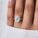 Stylishwe  2.3カラット スパークル ホワイトゴールド オーバルカット 婚約指輪