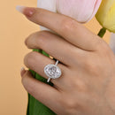 Stylishwe  大人気 3.0カラットホワイトゴールド オーバルカット 婚約指輪