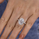 Stylishwe  大人気 3.0カラットホワイトゴールド オーバルカット 婚約指輪