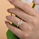 Stylishwe  1.5カラット エレガント イエローゴールド クッションカット 婚約指輪