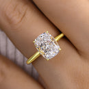 Stylishwe  3.5カラット イエローゴールド クッションカット 婚約指輪