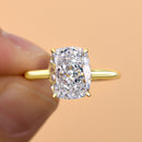 Stylishwe  3.5カラット イエローゴールド クッションカット 婚約指輪