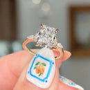 Stylishwe  3.0カラット イエローゴールド ラディアントカット 婚約指輪