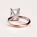 Stylishwe  5.0カラット ピンクゴールド エメラルドカット婚約指輪