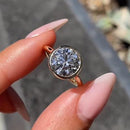 Stylishwe  2.5カラット イエローゴールド ラウンドカット 婚約指輪