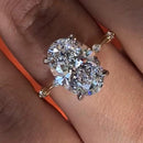 Stylishwe  4.0カラット イエローゴールド オーバルカット 婚約指輪