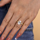 Stylishwe  2.8カラット イエローゴールド オーバルカット 婚約指輪