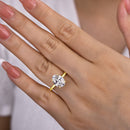 Stylishwe  2.8カラット イエローゴールド オーバルカット 婚約指輪