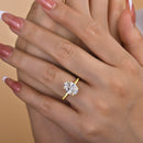 Stylishwe  2.8カラット イエローゴールド オーバルカット 婚約指輪