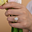 Stylishwe  2.8カラット イエローゴールド オーバルカット 婚約指輪