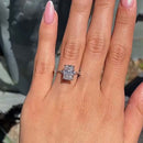 Stylishwe  2.5カラット ホワイトゴールド クッションカット 婚約指輪