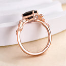 Stylishwe 2.5カラット ホワイトゴールド ブラックストーン 婚約指輪