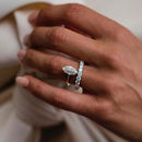 Stylishwe  1.5カラット ユニック  イエローゴールド マーキスカット婚約指輪