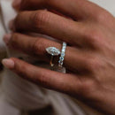 Stylishwe  1.5カラット ユニック  イエローゴールド マーキスカット婚約指輪