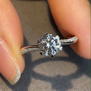 Stylishwe  2.0カラット エレガント ホワイトゴールド ラウンドカット 婚約指輪