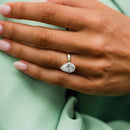 Stylishwe  3.5カラット イエローゴールド ペアカット 婚約指輪