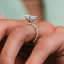 Stylishwe  3.5カラット イエローゴールド ペアカット 婚約指輪