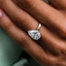 Stylishwe  3.5カラット イエローゴールド ペアカット 婚約指輪