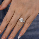 Stylishwe  2.5カラット ホワイトゴールド ラウンドカット 婚約指輪