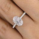 Stylishwe  2.5カラットホワイトゴールド オーバルカット 婚約指輪