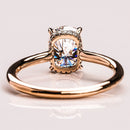 Stylishwe 4.0カラット ピンクゴールド クッションカット  婚約指輪