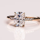 Stylishwe 4.0カラット ピンクゴールド クッションカット  婚約指輪