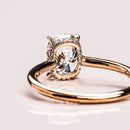 Stylishwe 4.0カラット ピンクゴールド クッションカット  婚約指輪