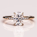 Stylishwe 4.0カラット ピンクゴールド クッションカット  婚約指輪