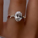 Stylishwe  3.5カラットイエローゴールド オーバルカット婚約指輪