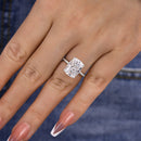 Stylishwe  7.0カラット 豪華 ホワイトゴールド クッションカット 婚約指輪